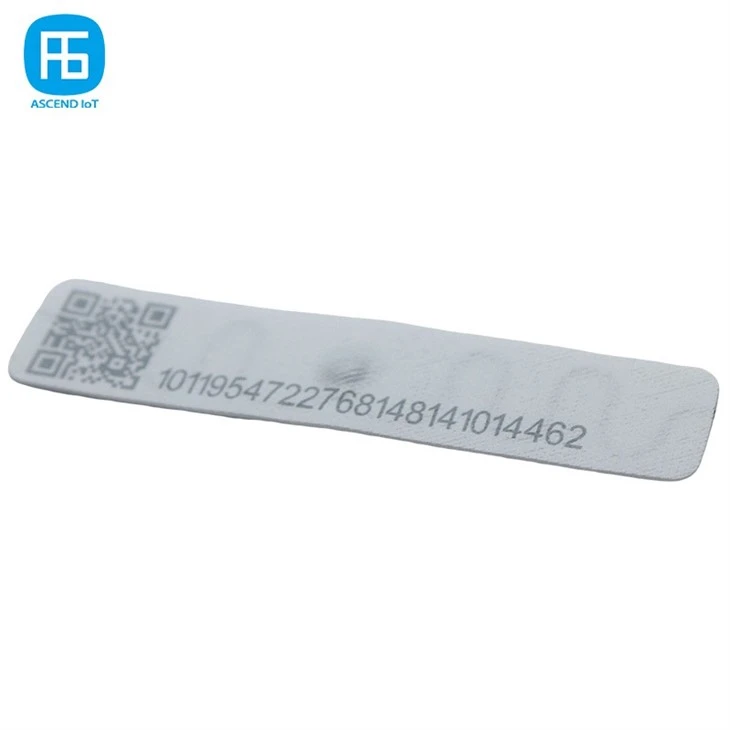 RFID Laundry Tag With QR Code And Serial Numbers